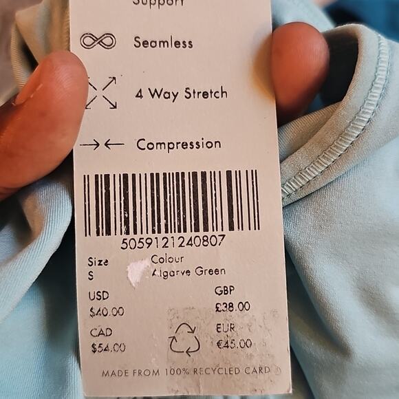 Sweaty Betty Stamina Sports Bra, Alpine Blue Size S - Picture 5 of 6